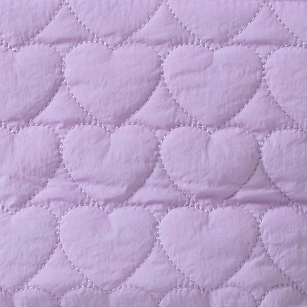 Lavender Quilted Heart Makeup Bag NWOT